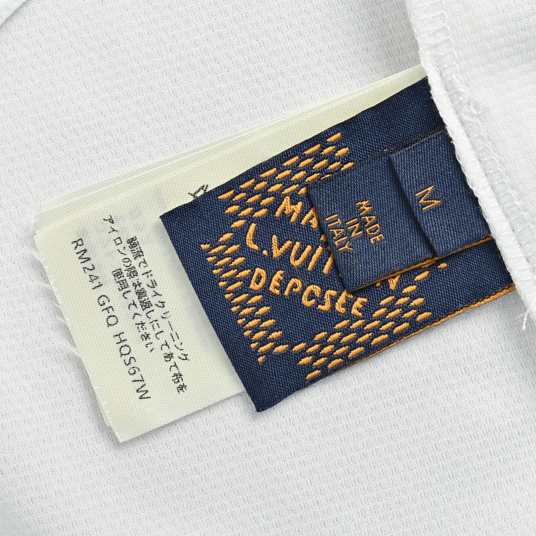 Louis Vuitton 24ss rhinestone lettering Polo short sleeve