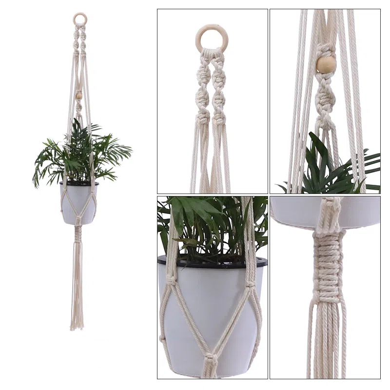 🎍🎍Bohemian style decorative cotton rope hanging basket (handmade)