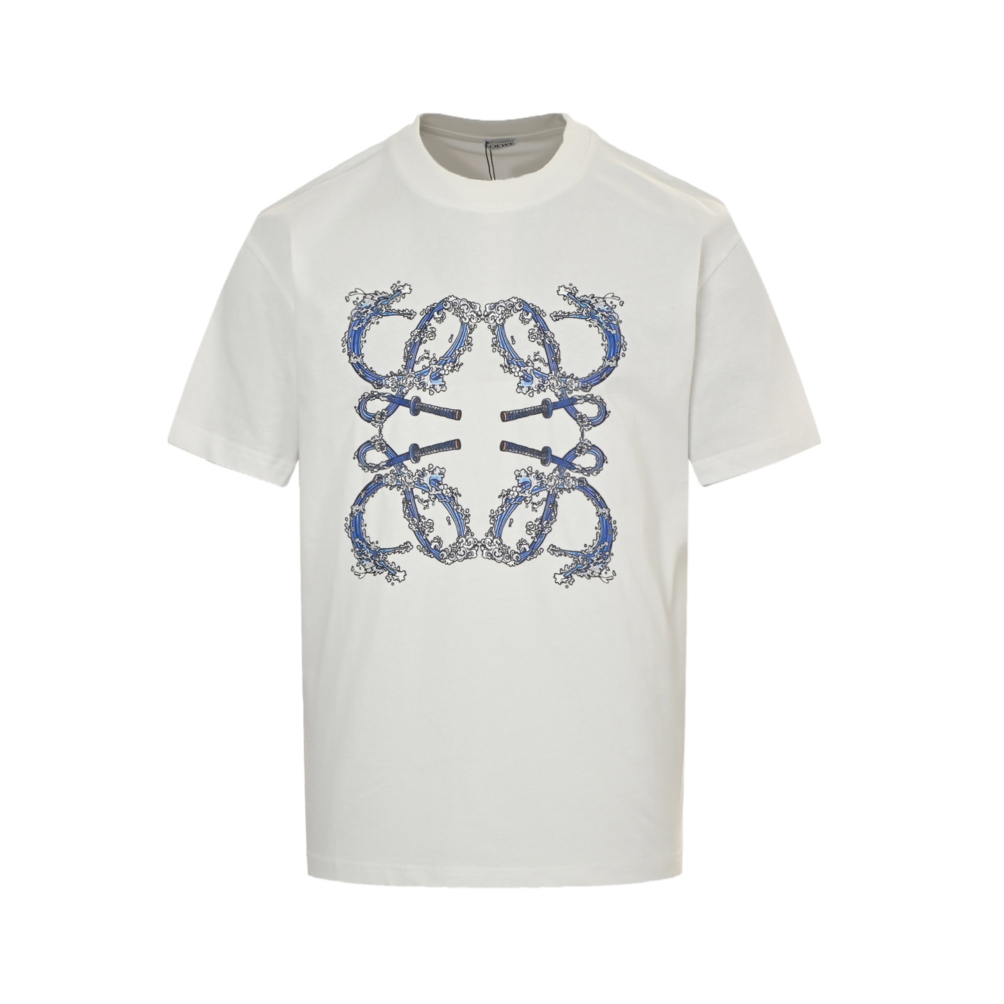 Loewe 25ss wave logo print short sleeves