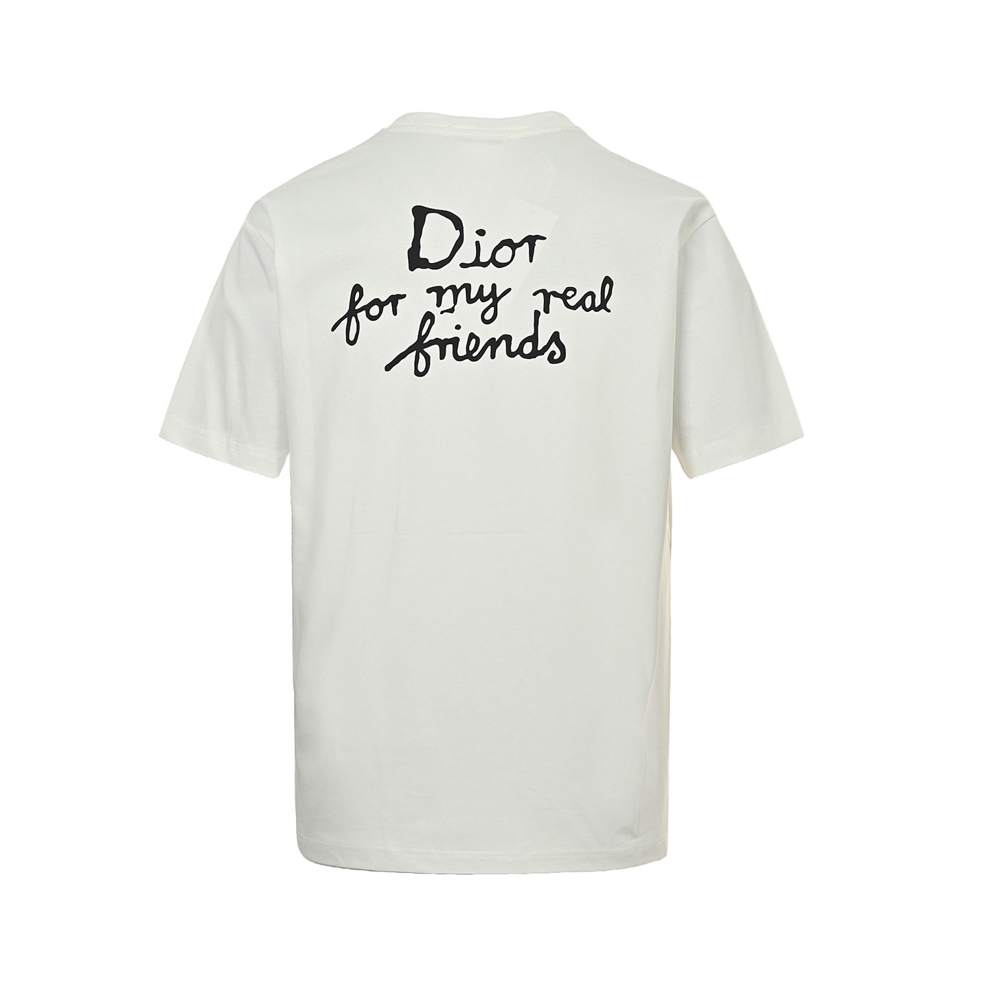 Dior 25ss front and back lettering foam print short sleeves