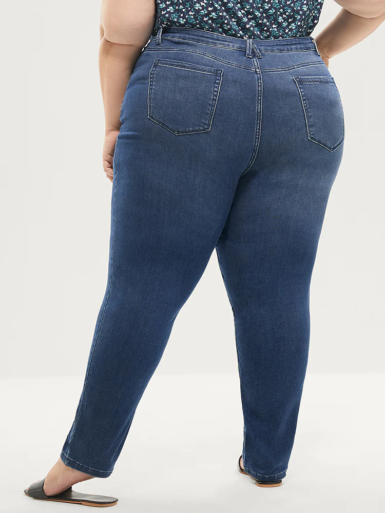 Skinny Extremely Stretchy High Rise Medium Wash Sculpt Waist Jeans