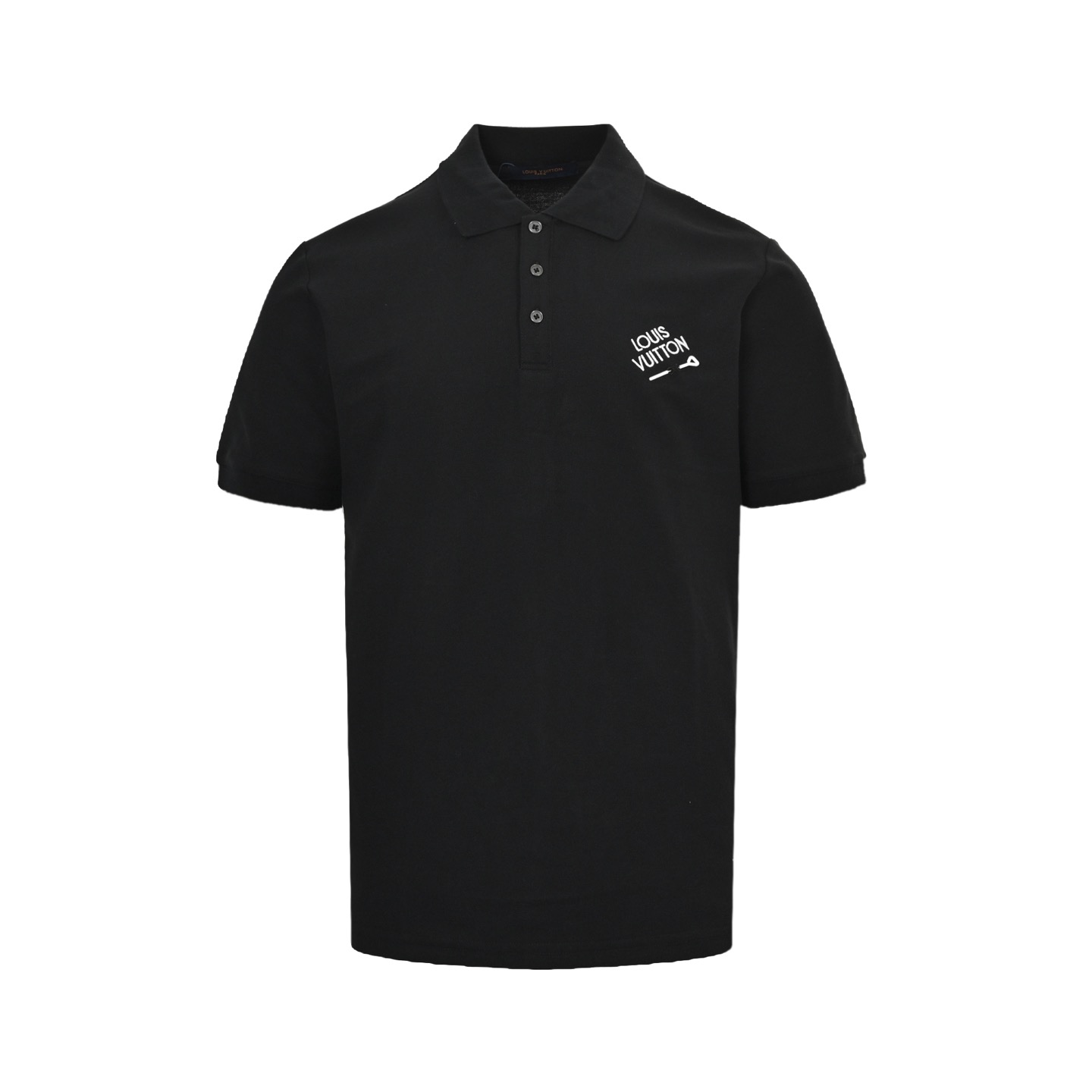 Louis Vuitton 25ss lettering embroidered pin Polo short sleeve
