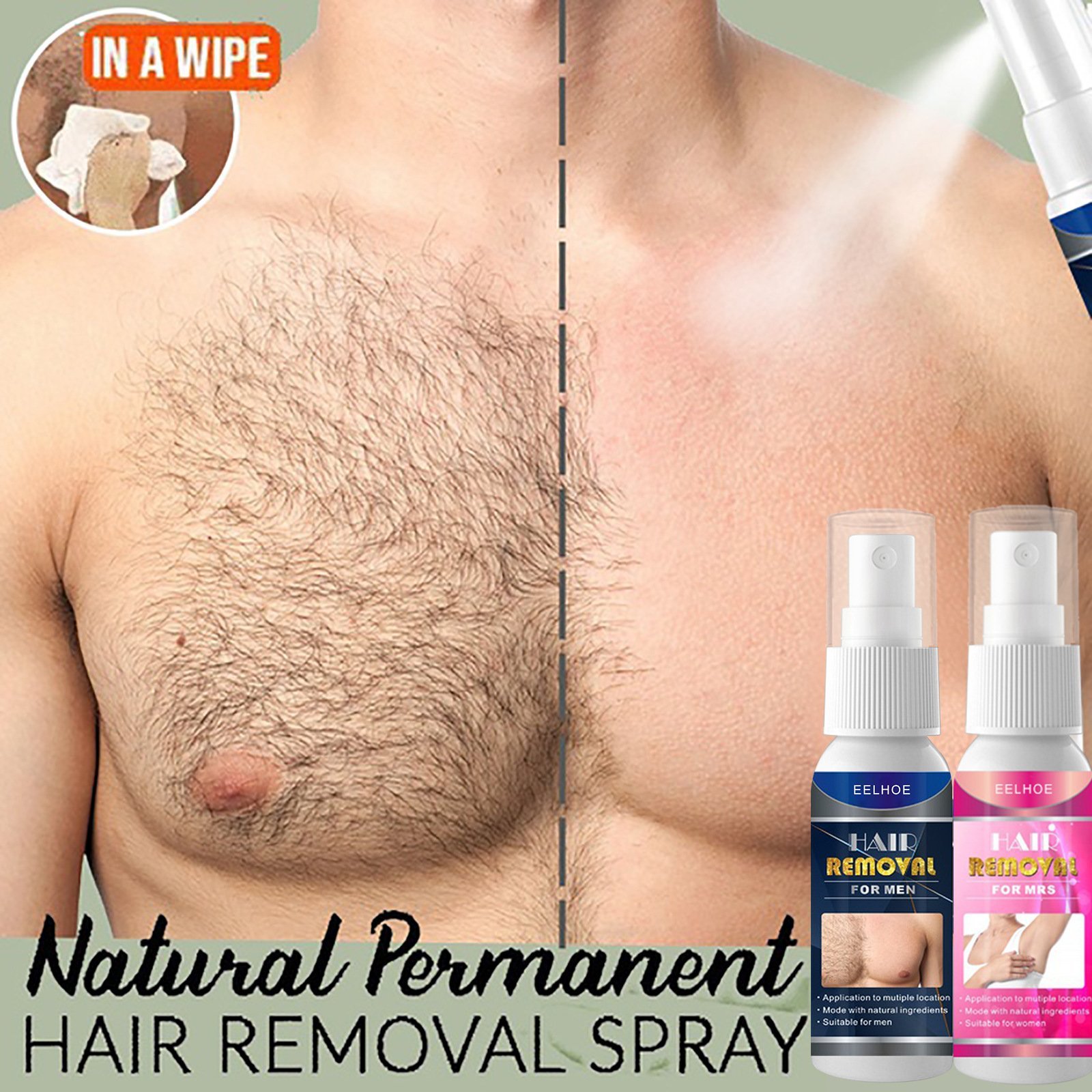 🔥2023 New Sobeeriond® Semi-permanent Hair Removal Spray