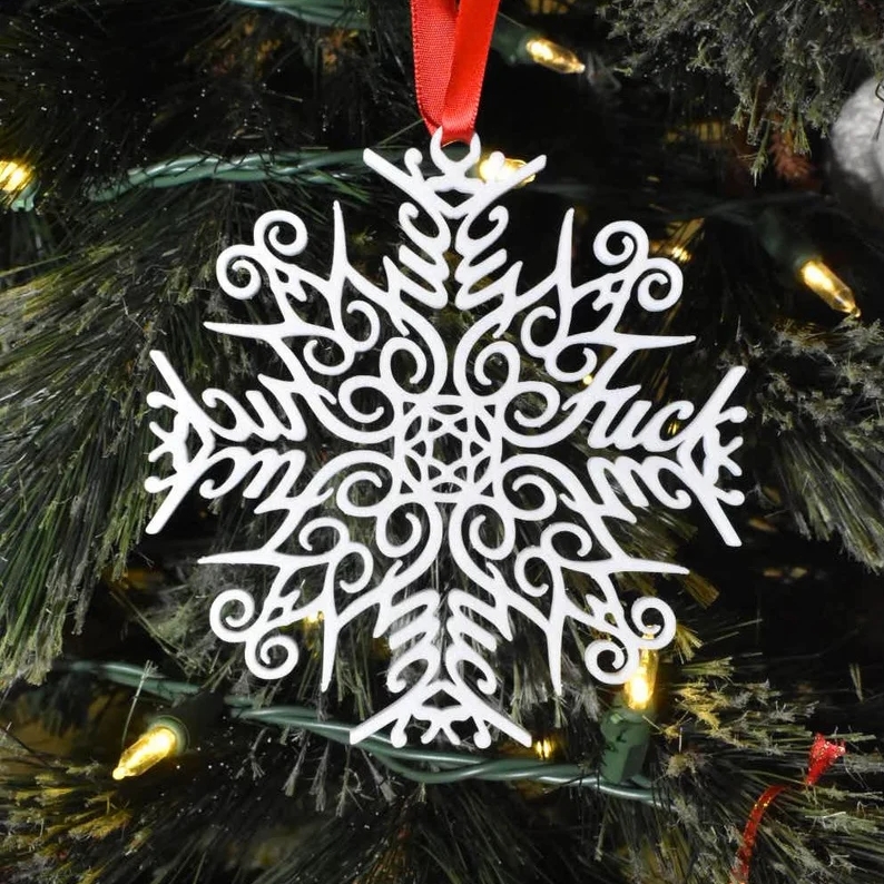 Fk Flake Ornament | Funny Christmas Gifts