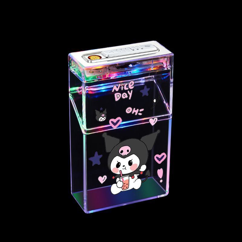 Cute cartoon lighter case with igniter device 20Pcs Ordinary Lighter Case with flashing