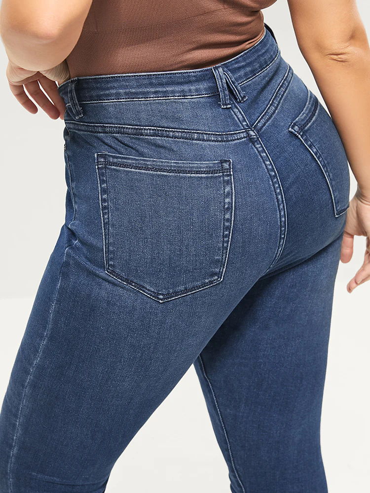 Skinny Extremely Stretchy High Rise Medium Wash Sculpt Waist Jeans