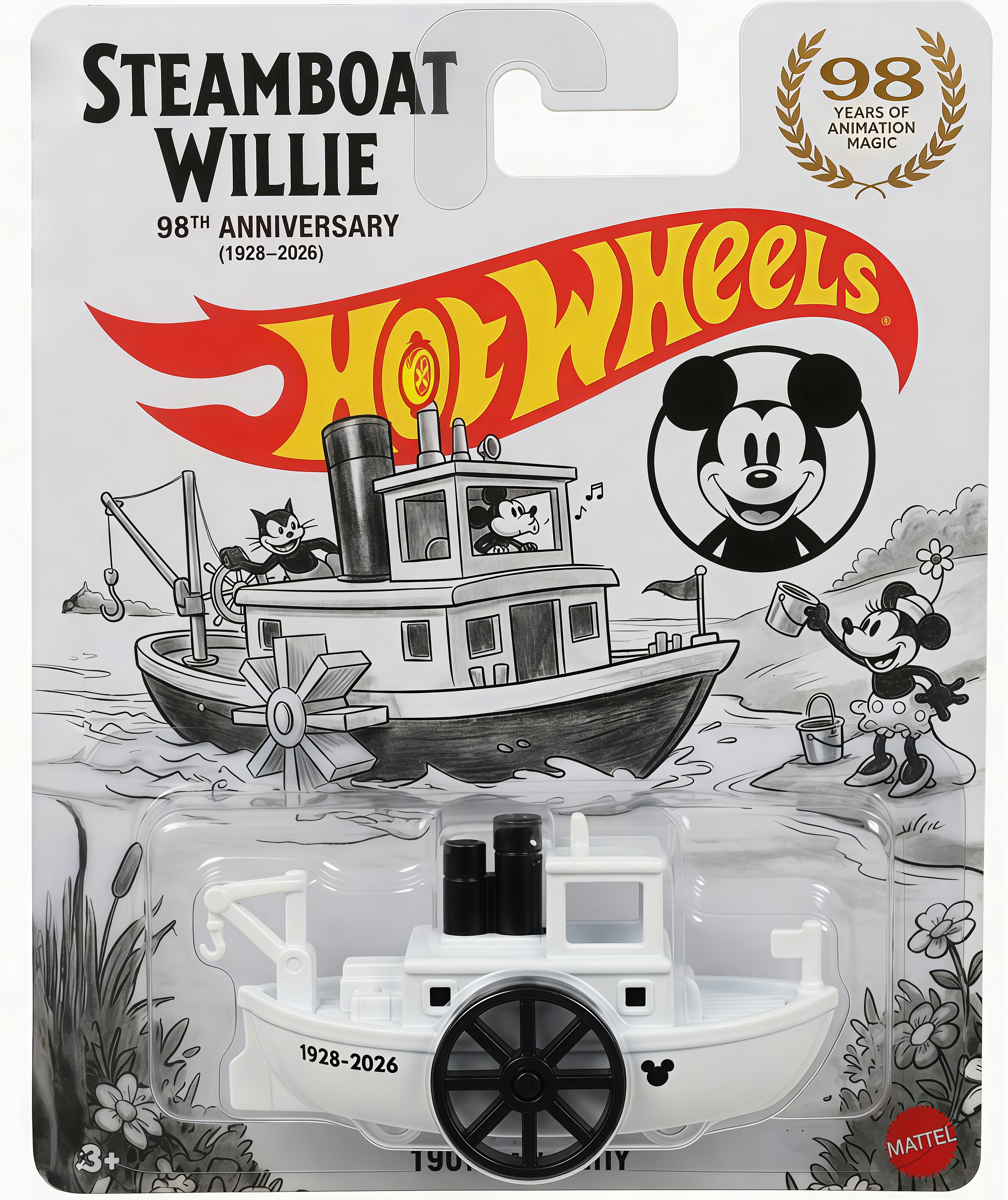 🚢 Hot Wheels Steamboat Willie 98th Anniversary Limited Edition Commemorative Model