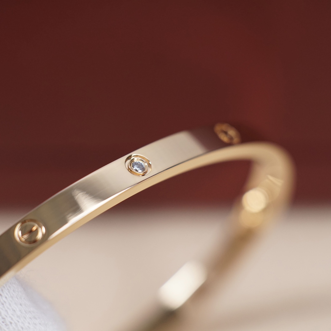 Cartier narrow four diamond bracelet