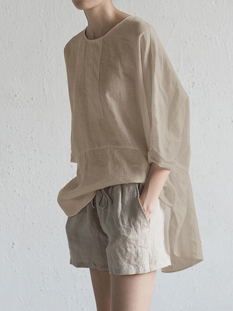 Vintage Loose Fit Bat Sleeve Shirt