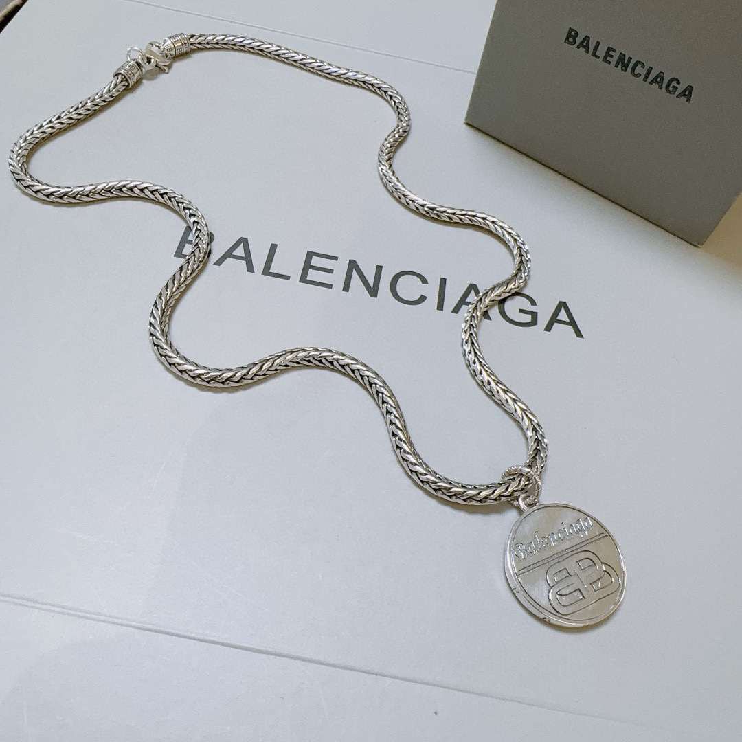 Balenciaga BB Round Braided Necklace