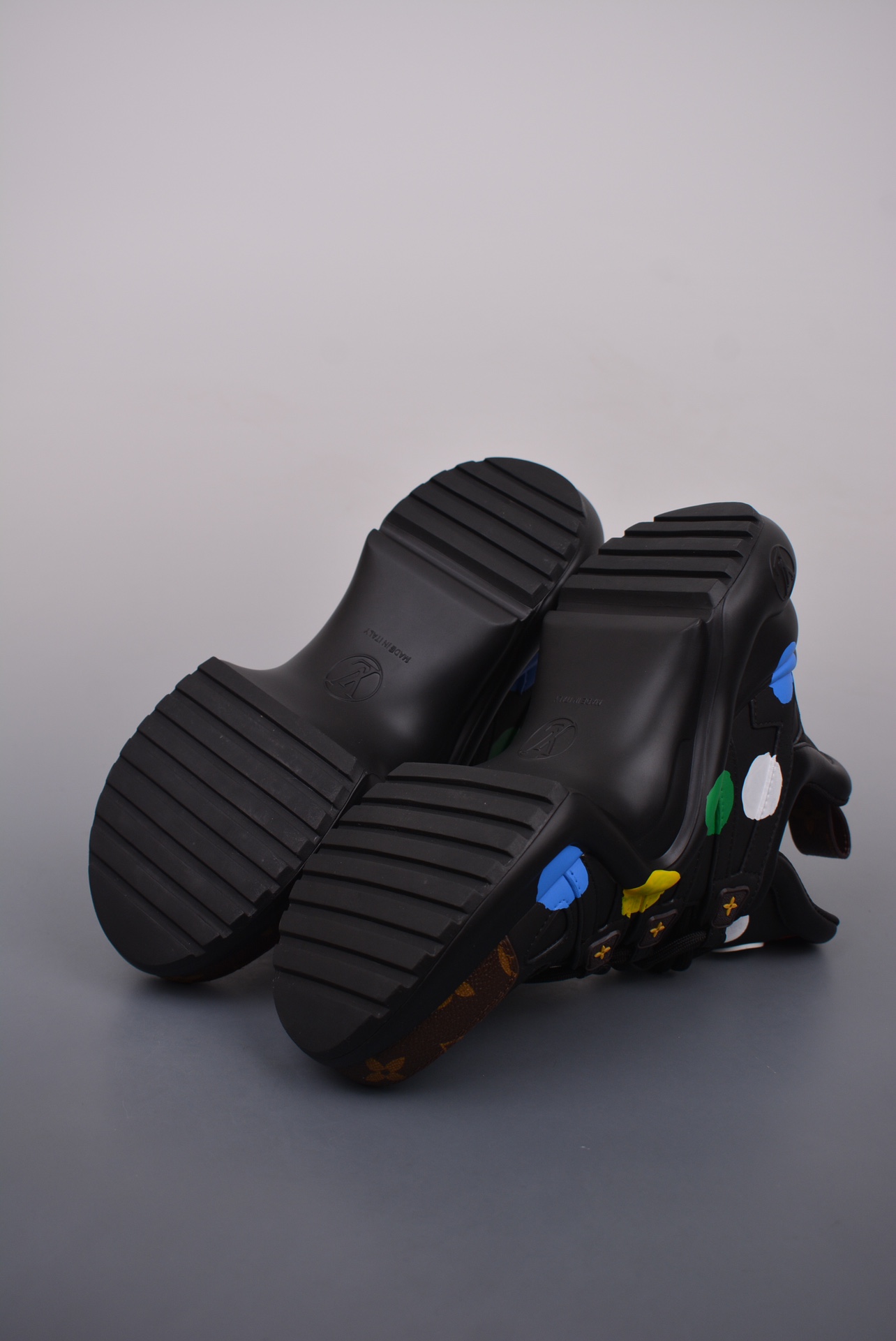 Louis Vuitton Archlight Sneakers Black Brown Rainbow Dots