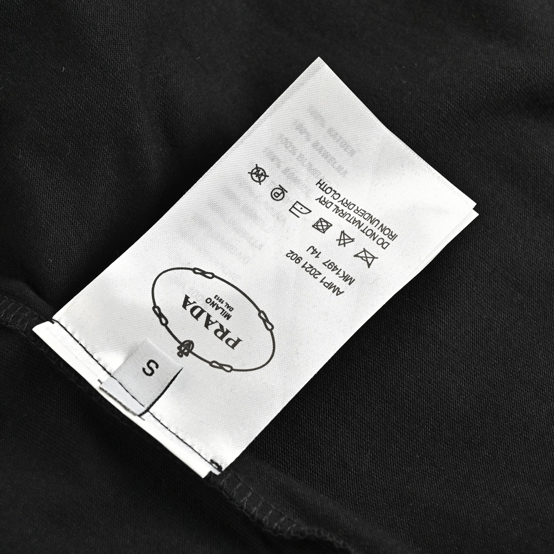 Prada 24ss gradient crown logo print short sleeves