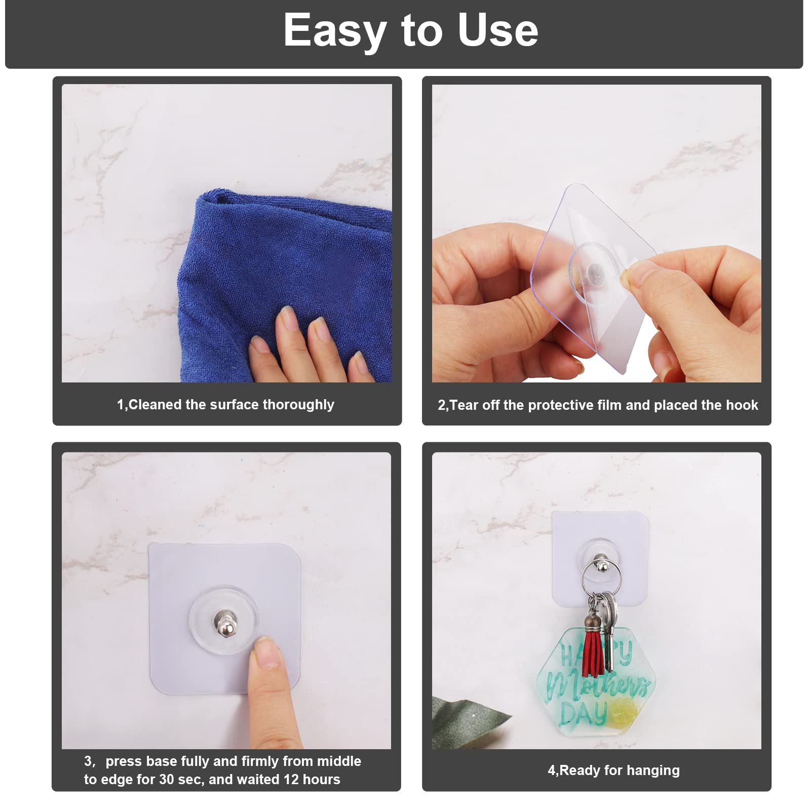 Drill Free Adhesive Hooks（Pack of 6 PCS）-BUY 5 GET 3 FREE & FREE SHIPPING