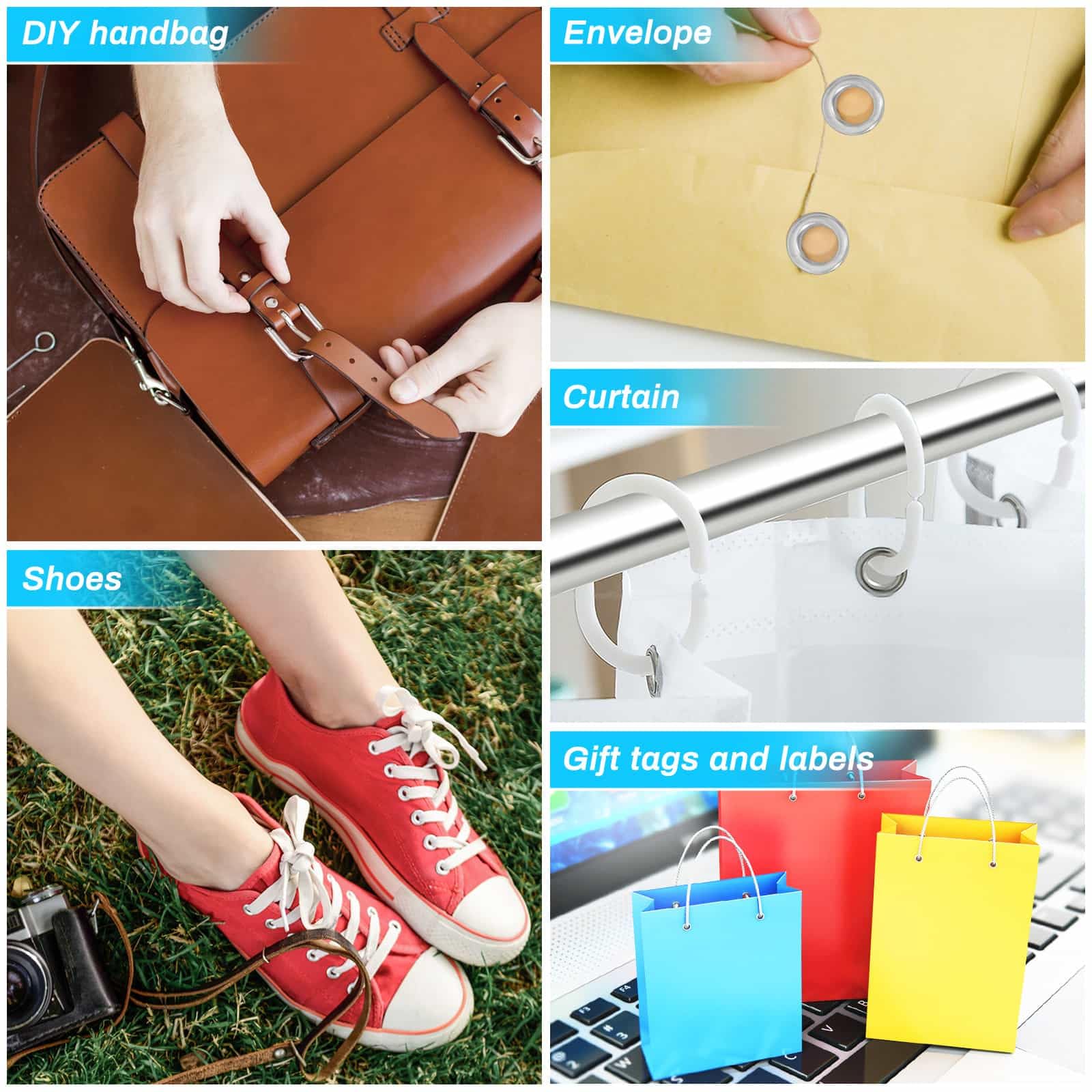 🔥Super Sale - 49% OFF🔥Grommet Tool Kit with Eyelets Grommets, Washers, and Grommet Eyelet Pliers