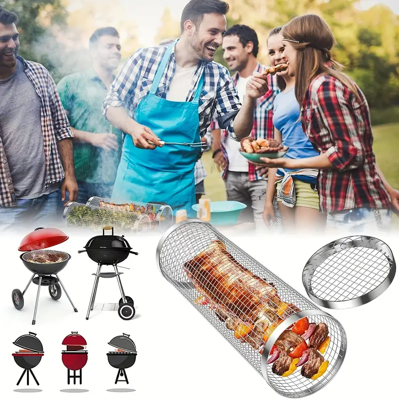 Rotating drum grill🔥 (a must-have for parties)