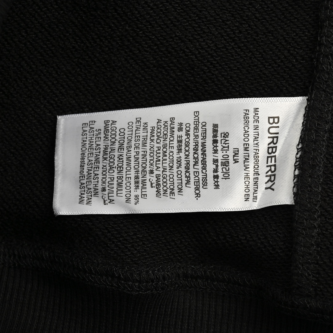 Burberry 24Fw small warhorse embroidered half-zip lapel sweatshirt