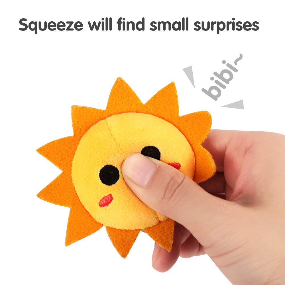 Juguetes de bebé para 3, 6, 9, 12 meses, sonajeros de frutas colgantes, aguacate, plátano, naranja y fresa, juguetes móviles para cochecito, sonajeros suaves de felpa para niños, regalos de Navidad para niñas, paquete de 4