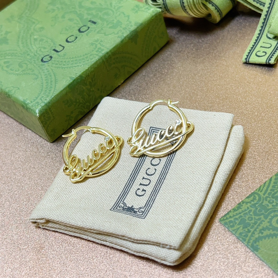 Gucci Font Earrings