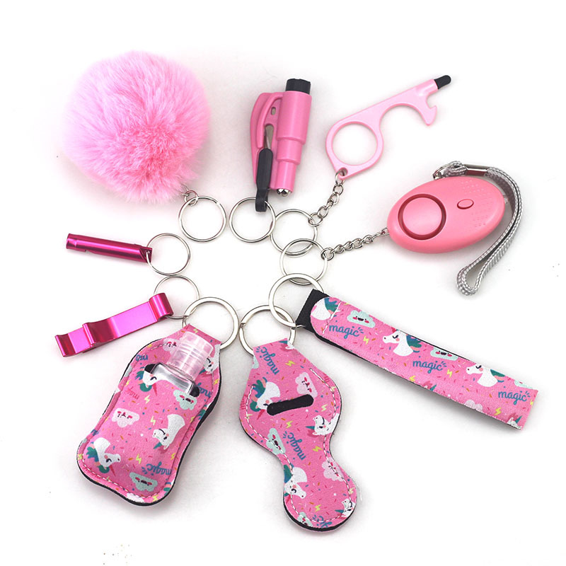 Women's Security Keychain Set, 10-Piece Security Keychain Accessories