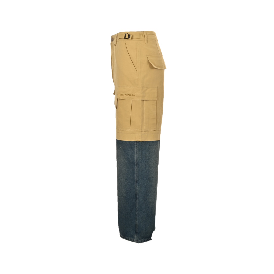 Balenciaga 24Fw paneled wide-leg jeans