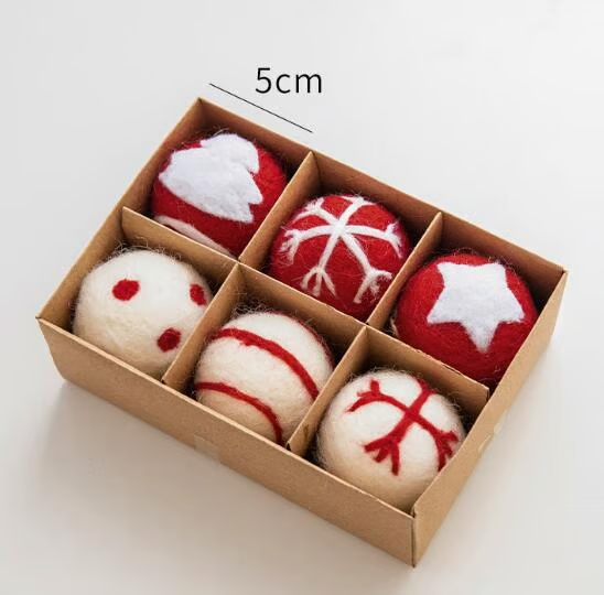 Snowflake Wool Felt Christmas Tree Baubles