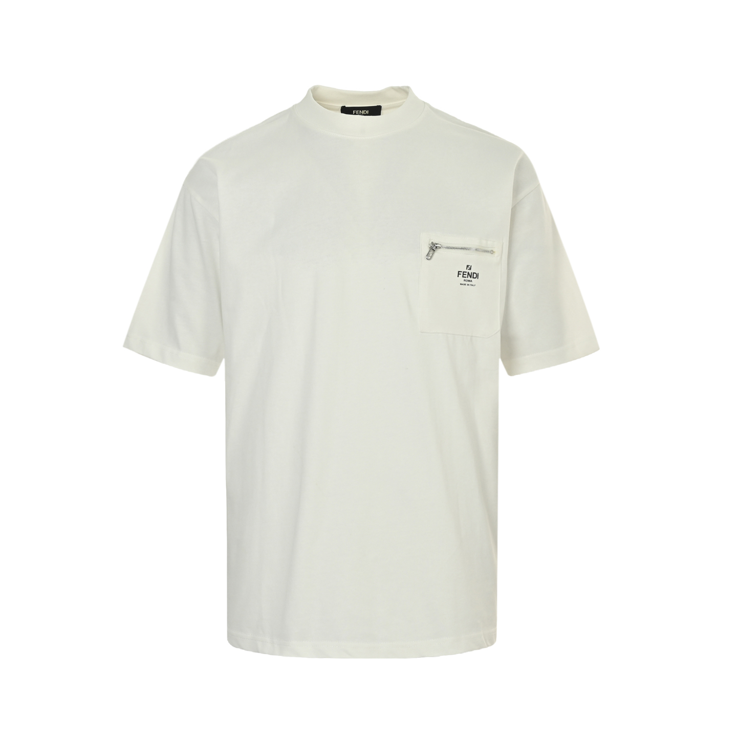 Fendi 25ss pocket zipper lettering logo short sleeve