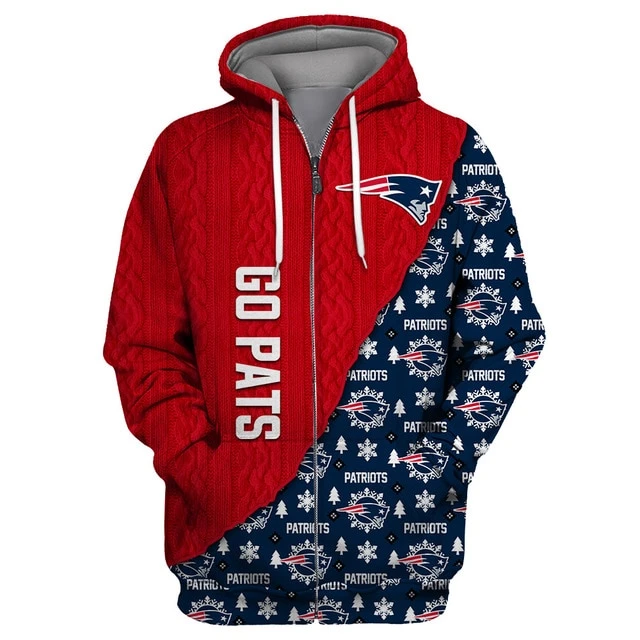 NEW ENGLAND PATRIOTS 3D CHRISTMAS HOODIE ABC04