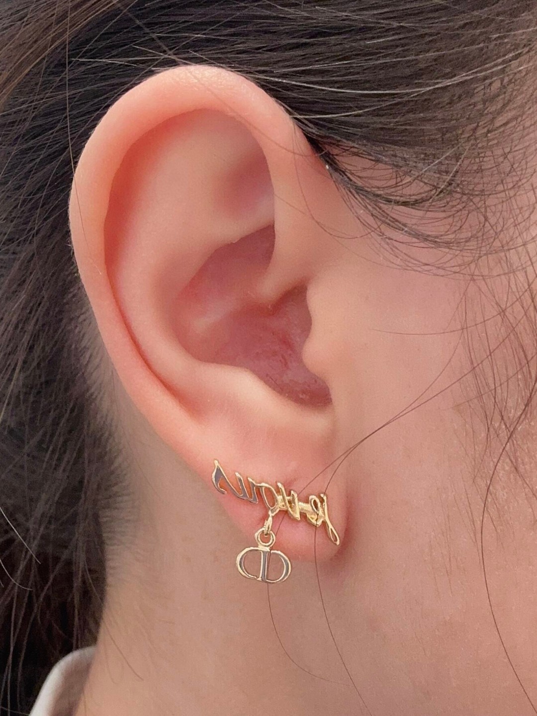 Dior CD Heart Earrings