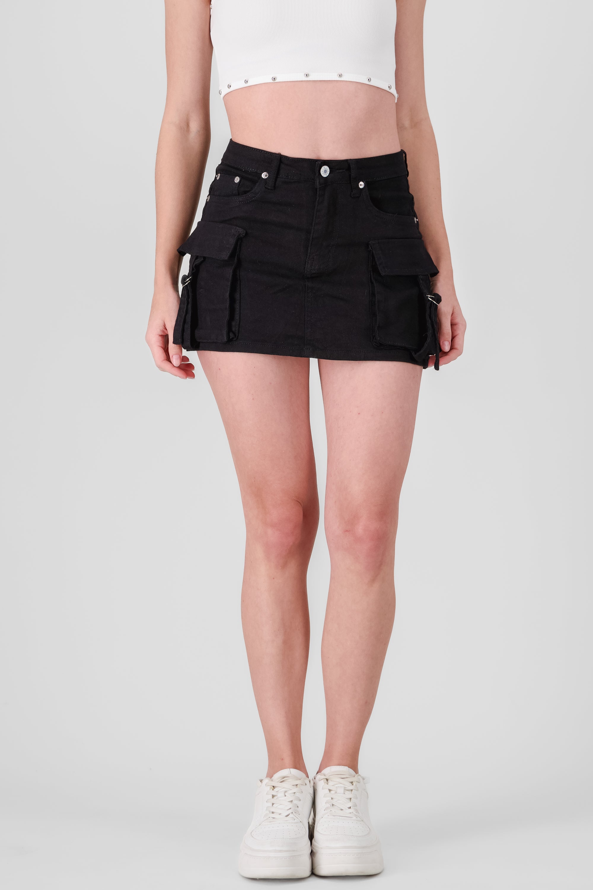 Denim Cargo Skort