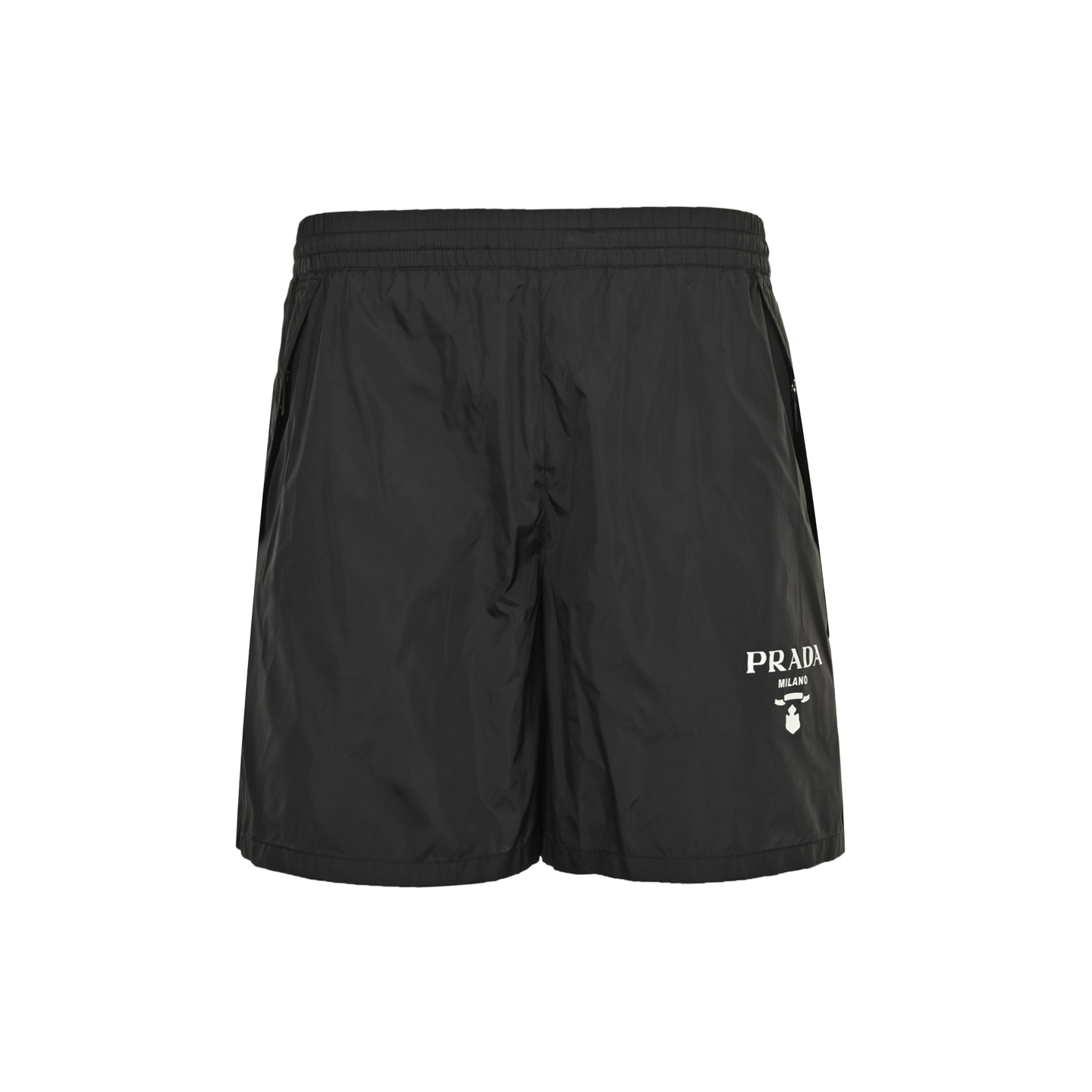 Prada 25ss printed logo nylon shorts