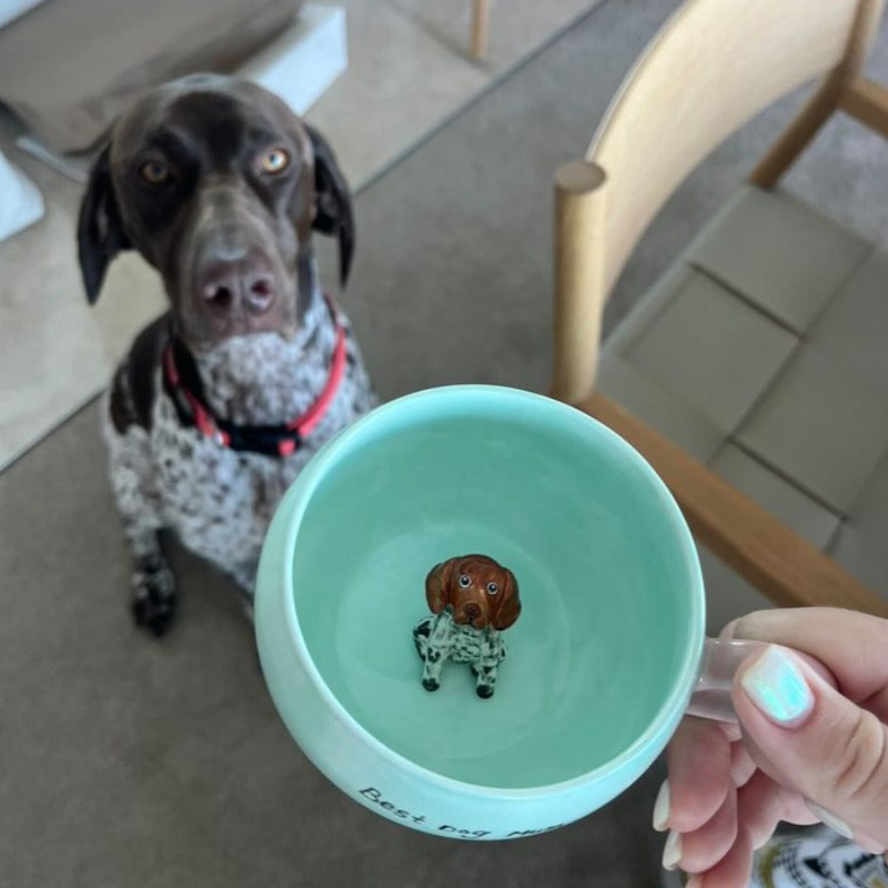 Tasse en céramique de figure d’animal de compagnie personnalisée faite à la main