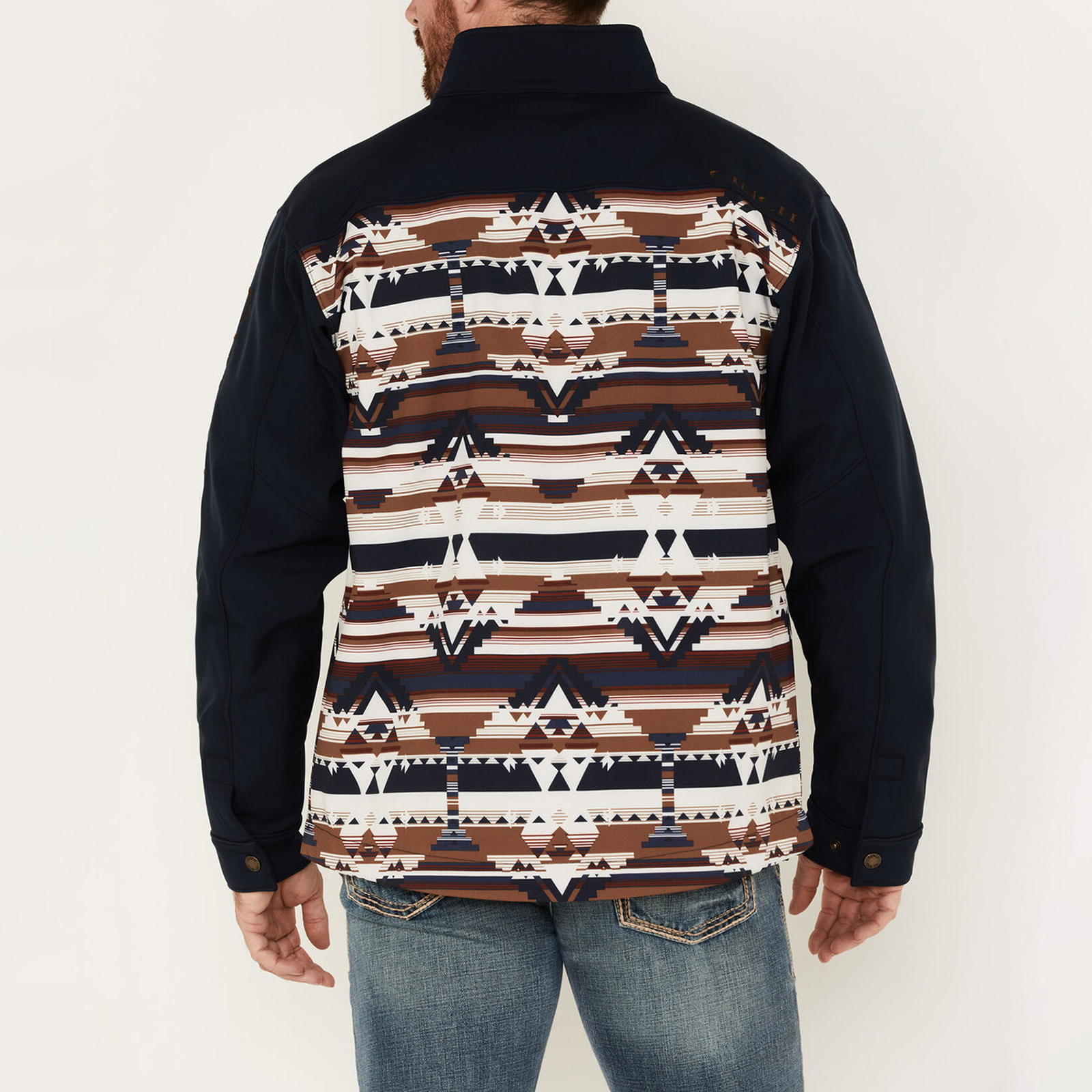 Vintage Western Style Colored Stand Up Collar Casual Jacket