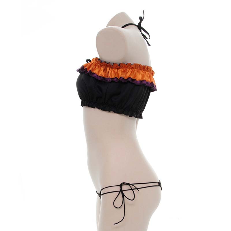 Sexy Pumpkin Cat Lingerie Suit