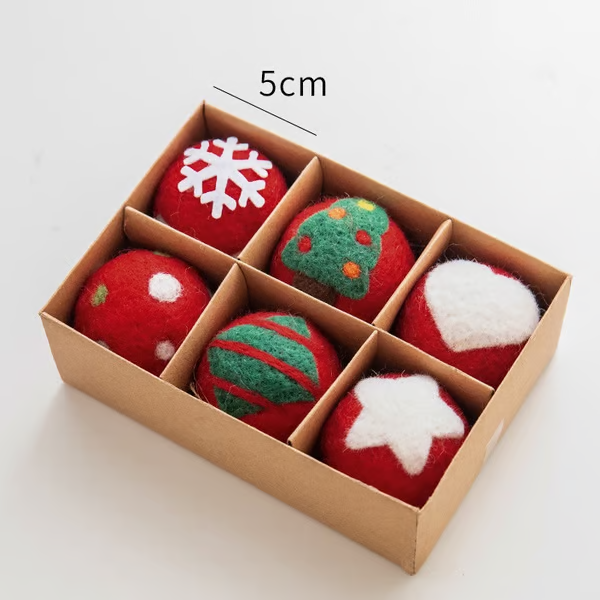 Snowflake Wool Felt Christmas Tree Baubles