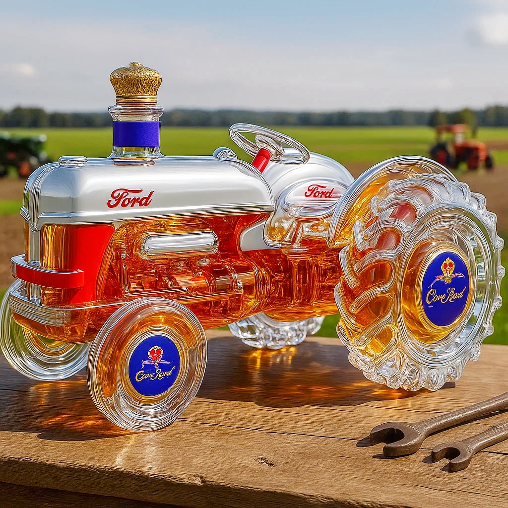 Classic Ford 9N Tractor Whisky Bottle