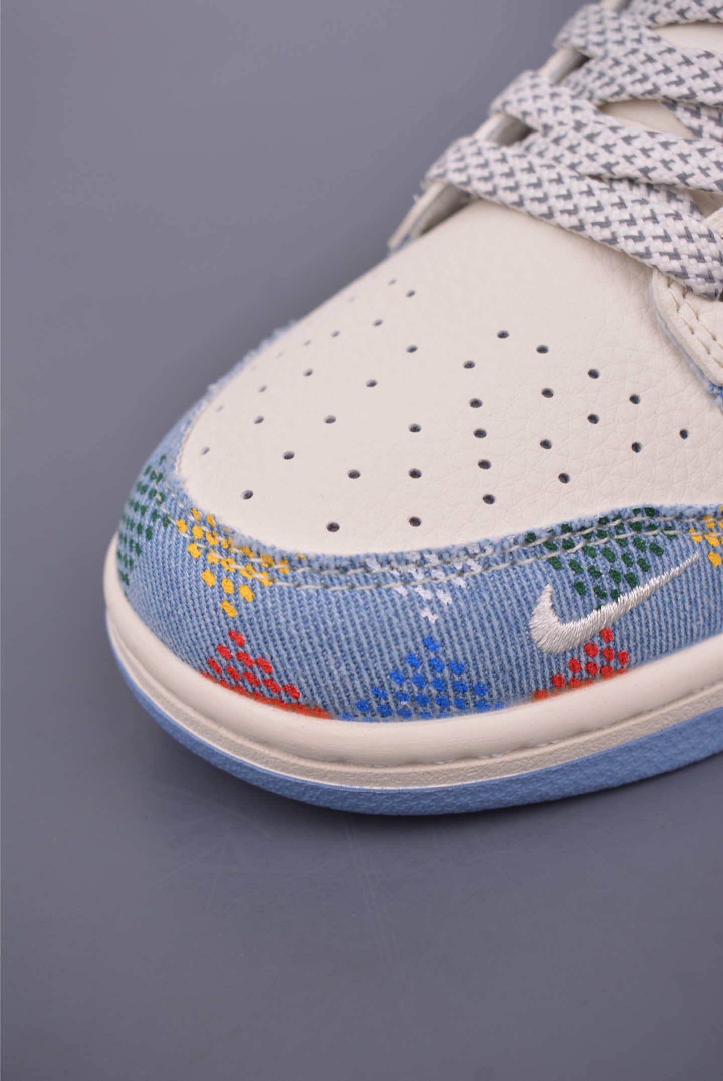 LV x Nike SB Dunk Low sneakers Off-white plaid blue FC1688-231