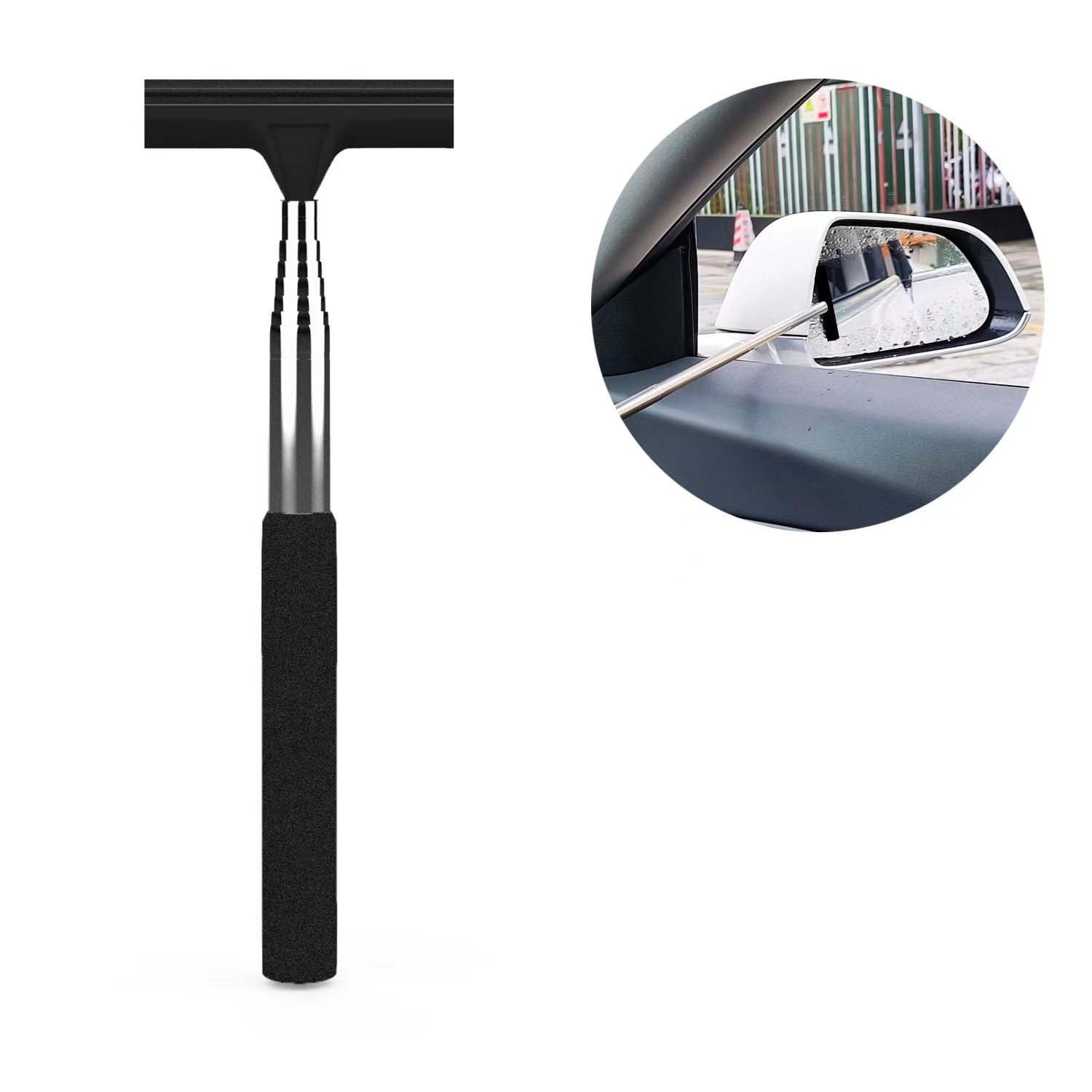 Black Car Rearview Mirror Wiper