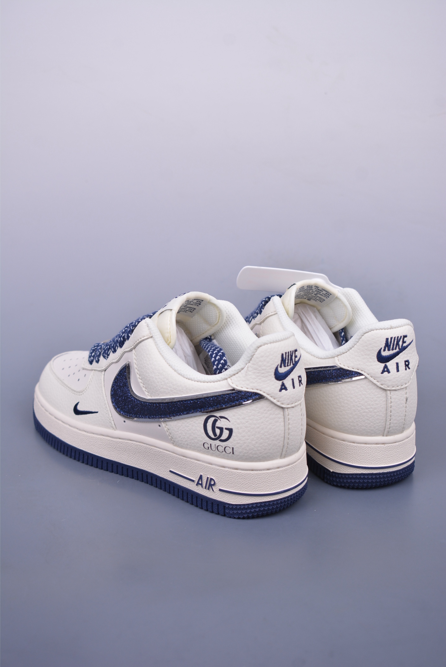 Gucci x Nike Air Force 1 07 Low Sneakers White and Blue QY6818-610