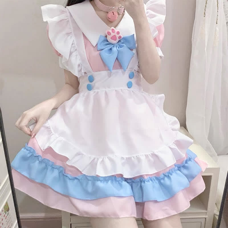 Bow Ruffle Maid Lolita Princess Dress