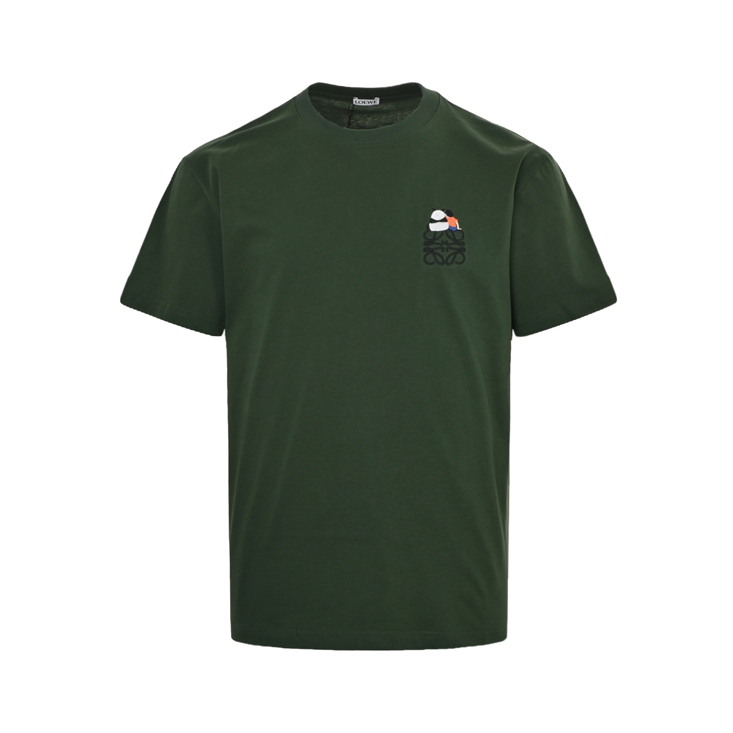 Loewe 24ss panda embroidered logo short sleeve