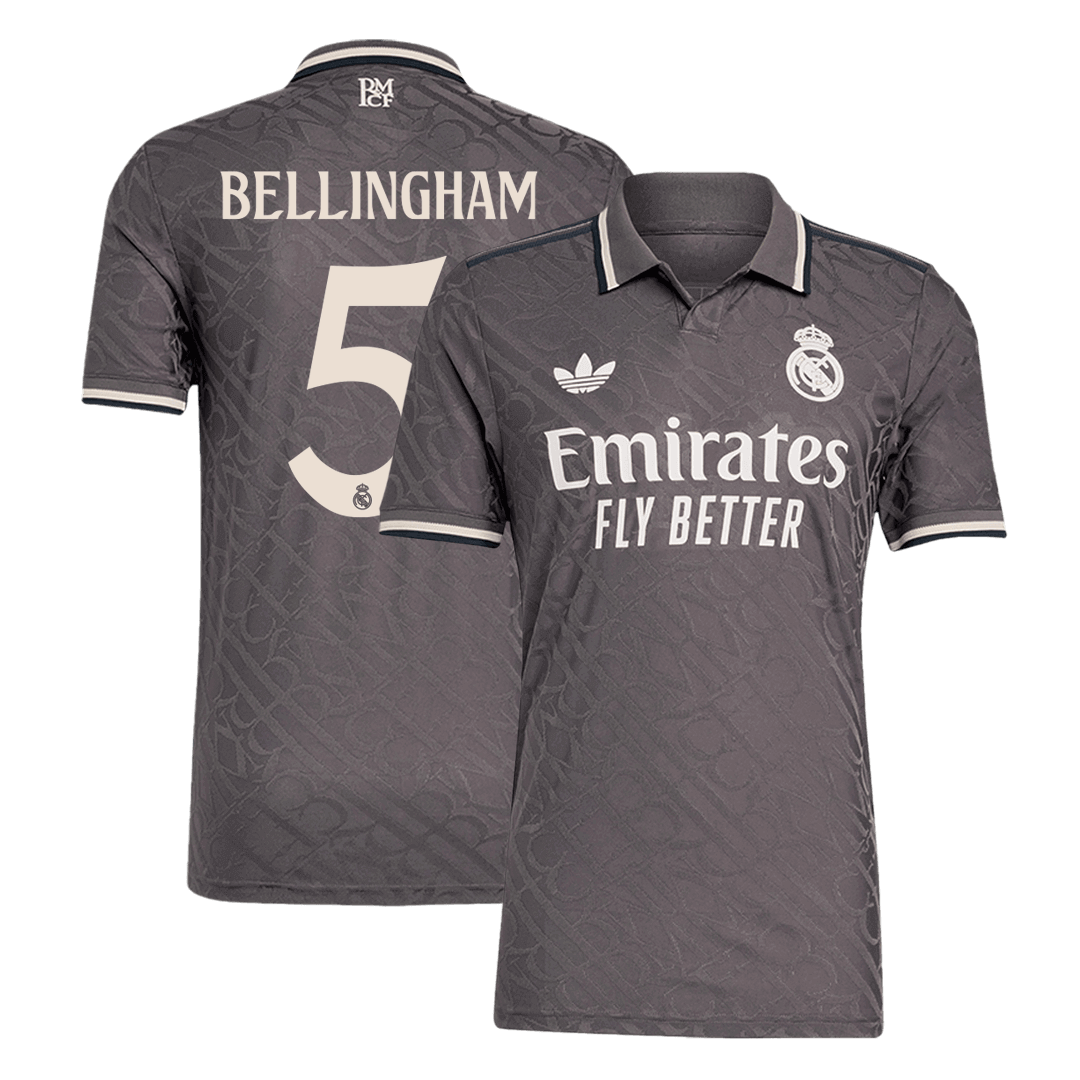 Authentic BELLINGHAM #5 Real Madrid third away football shirt 2024/25