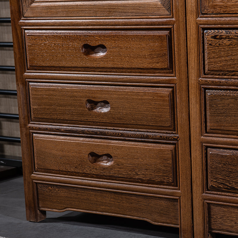 Max Furniture Single Door Glass Cabinet Modern Simple Chinese Solid Wood Storage Cabinet Bookcase