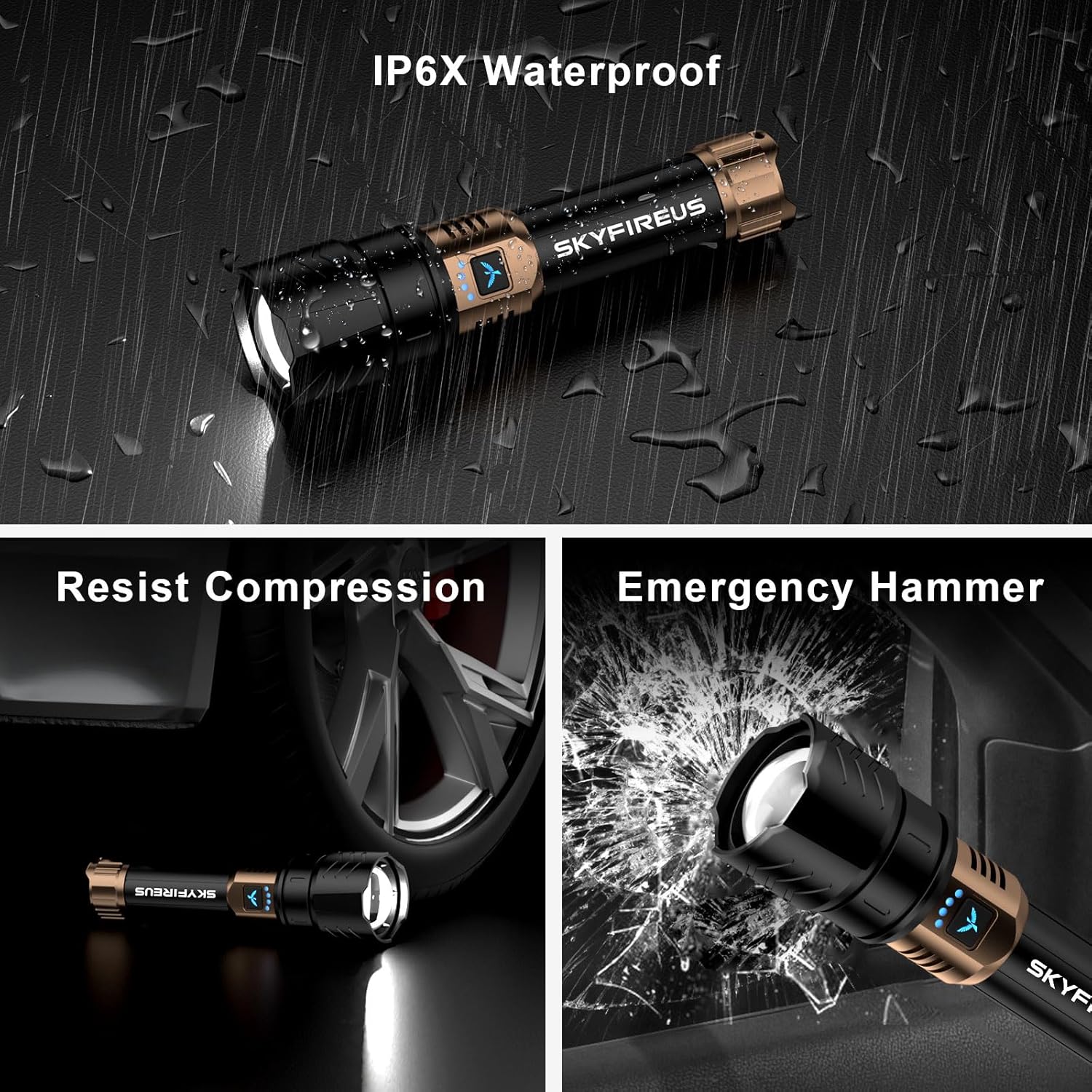 🔥2025 Newest Tactical LED Flashlight 10000 High Lumens