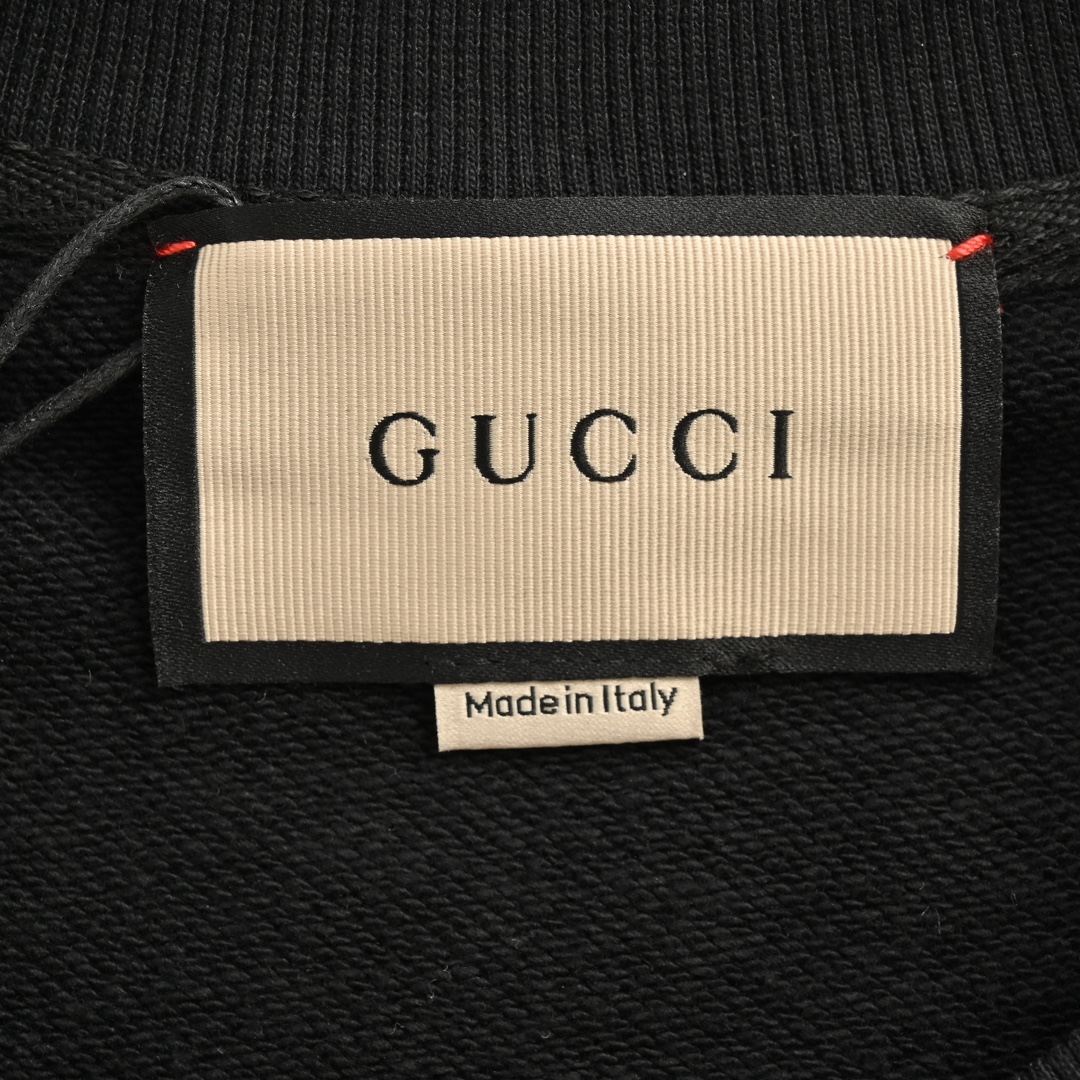 Gucci 24Fw pink lettering logo embroidered crew neck sweatshirt