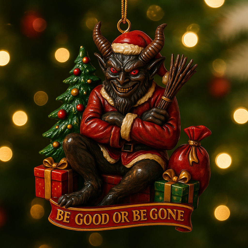 Festive Krampus Ornament - Be Good or Be Gone