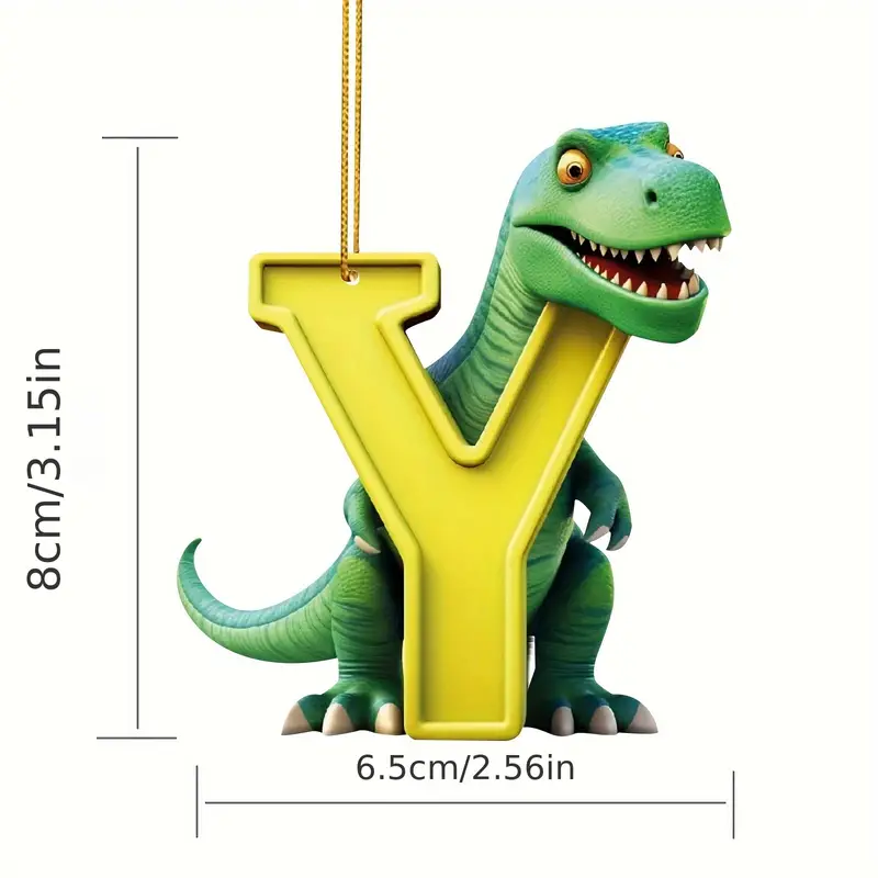 🦖🦖Christmas Dinosaur Alphabet Ornaments