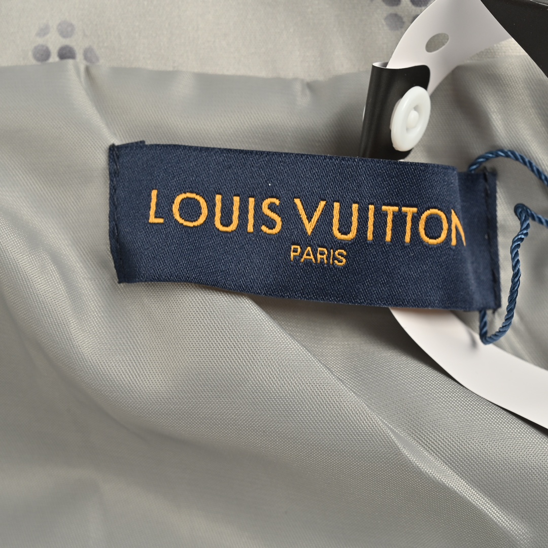 Louis Vuitton 24Fw monogram full print trench coat zipper jacket