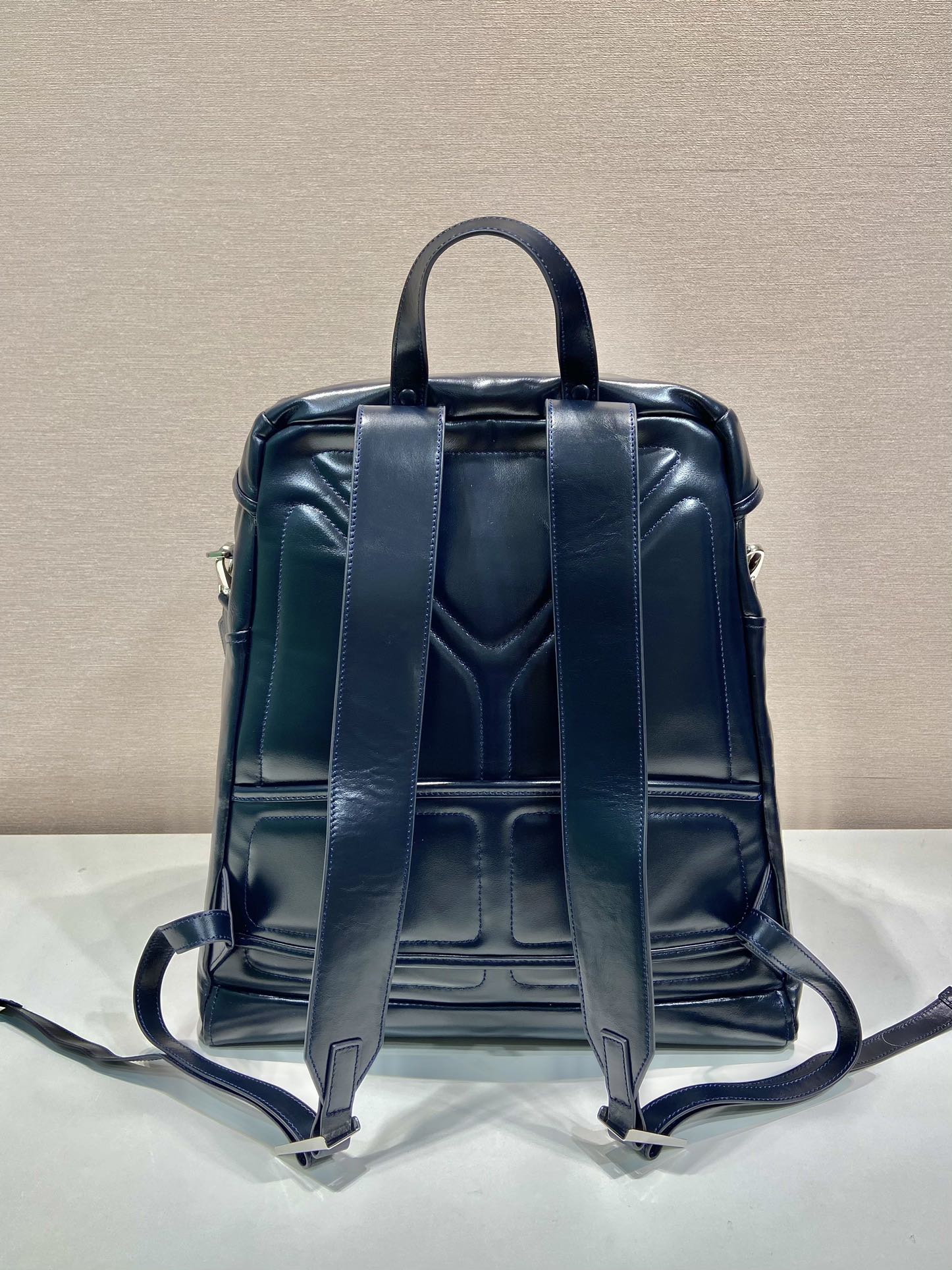 Prada catwalk waxed leather backpack 2VZ108