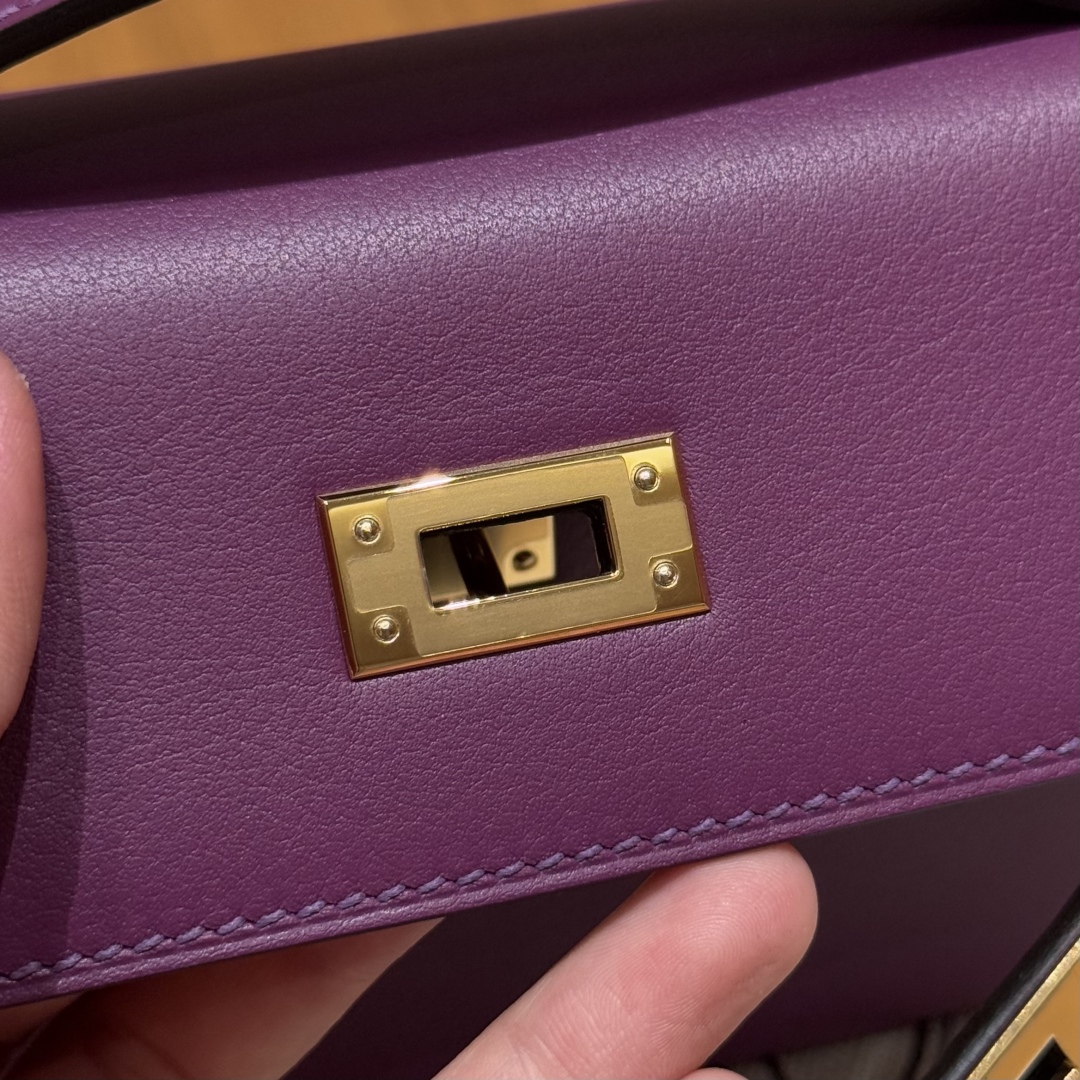 Hermes Kelly Pochette1 P9Anemone Handbag (Handmade Custom)