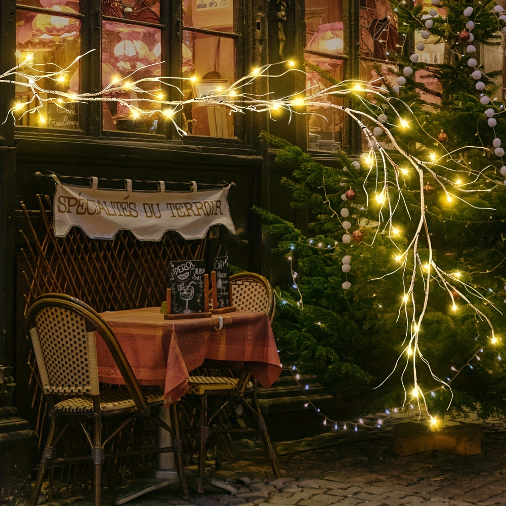 ✨🎄6FT Lighted Birch Garland with 48 LED Lights🔥Buy 2 Get 10% OFF & Free Shipping